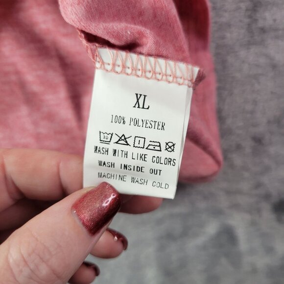 Womens XL Sleeveless Red Polyester Twist Front Gathered Waist Y2K Babydoll Top - Picture 2 of 8